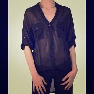 black see through shirt