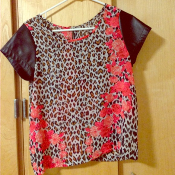 Cheetah & Leather shirt