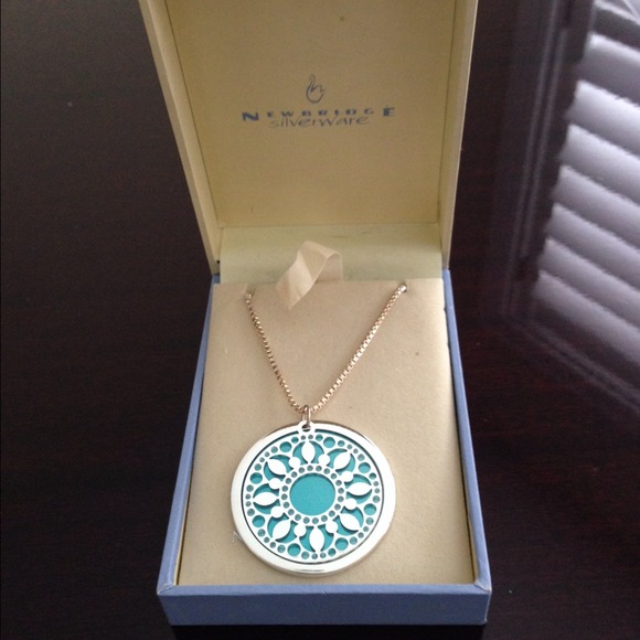 SOLD Newbridge Silver Pendant with Blue enamel