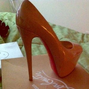 Worn Christian Louboutins highness in nude