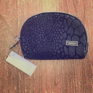 Brand new black sequin Fiona Dome cosmetic bag