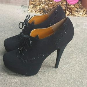 Black Suede Ankle Booties