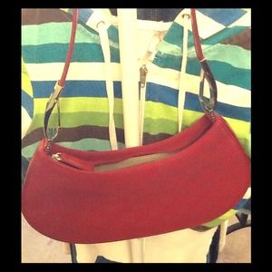 Dkny small red clutch purse