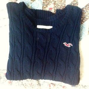 Navy cable knit sweater