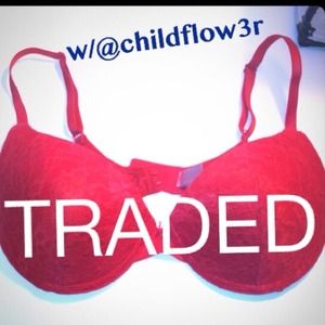 VS 34D Red Push-Up Bra