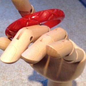 Vintage Bakelite Cherry Red Bracelet