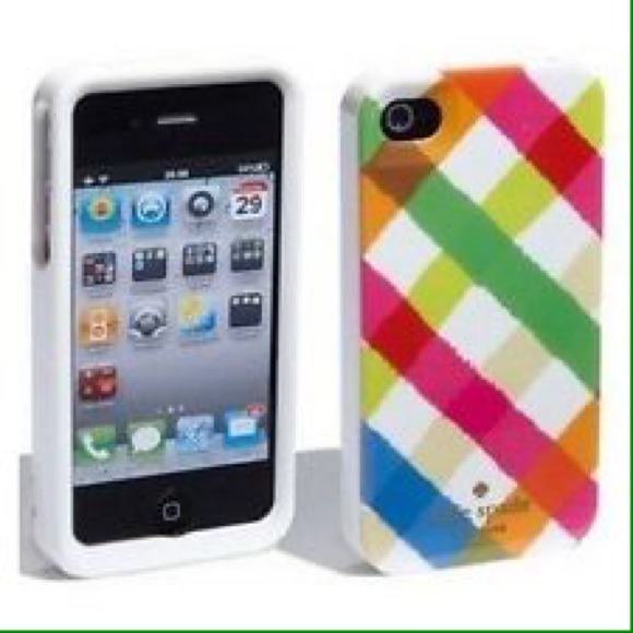 SOLD Kate Spade iPhone 4 4 s hard case. Checker