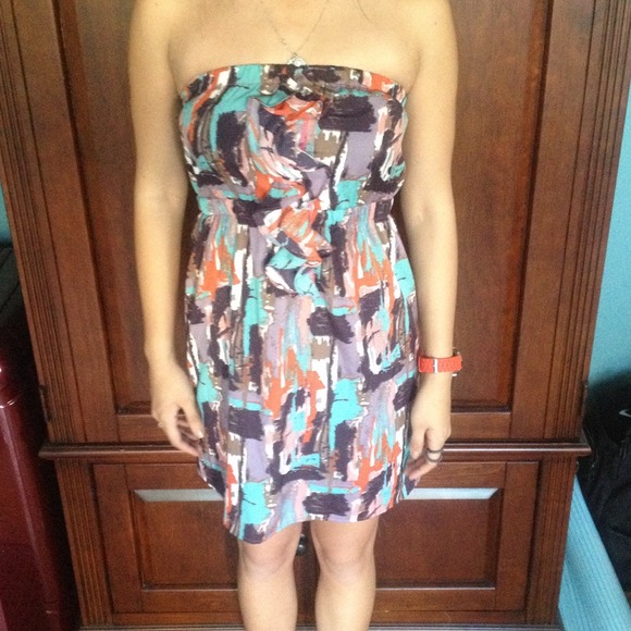 Multicolor Nordstrom strapless dress