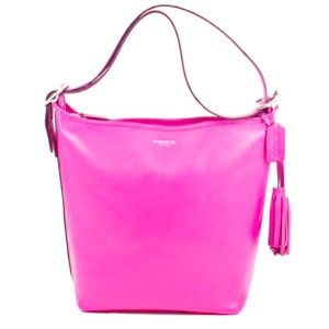 Reduced Hot Pink Coach Legacy Leather Shoulder Bag