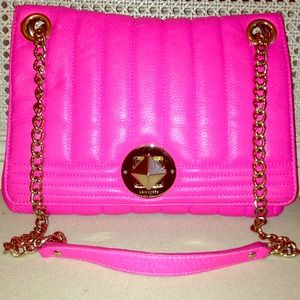 Kate Spade Quilted Fuchsia Pink Chain Purse