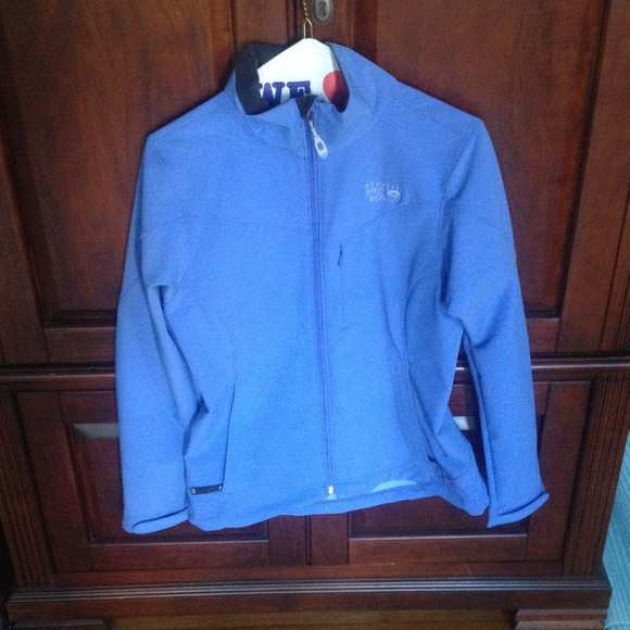 Light blue Mountain Hardware wind breaker