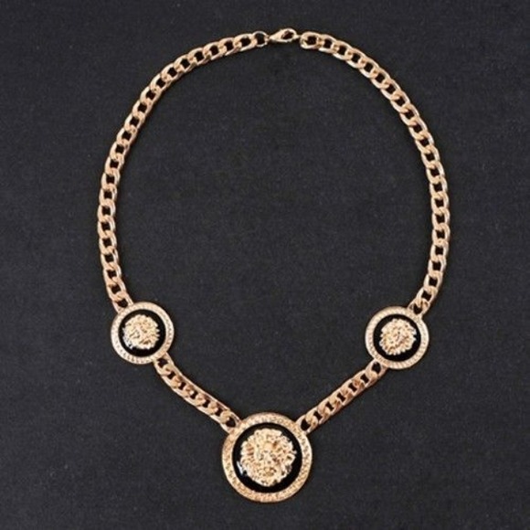 Bundle Lion Necklace and earrings NWOT