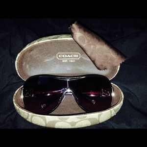 Purple Coach Sun Glasses