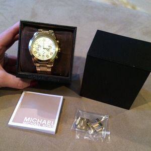 Bundled! 100% authentic Michael Kors gold watch