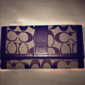 Dark brown coach wallet