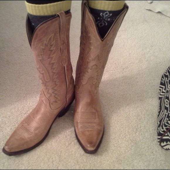 Tan cowboy boots