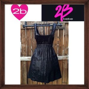 2B Bebe  Black sequin Cocktail Dress