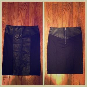 Black Faux Leather Skirt