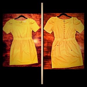 BCBGeneration mustard yellow dress.
