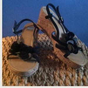 😍Black Cork Sandles😍