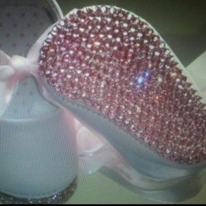 Rhinestone baby shoes