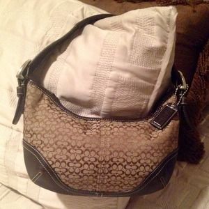 Authentic Brown Signature Coach Handbag