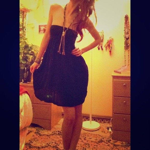 ✨Black tube top dress 👠