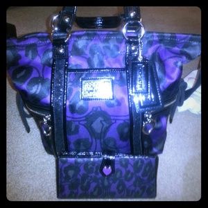 Coach Daisy Ocelot tote and wallet