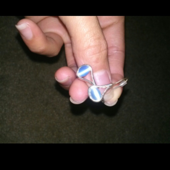 Earings - bluish tear drop