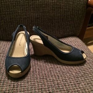 REDUCED!!Denim wedges