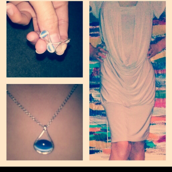 Dress, necklace, and earrings :)