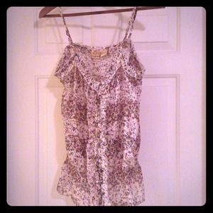 Floral chiffon tank