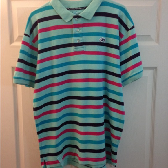 LRG Striped Polo Size L (Men's)