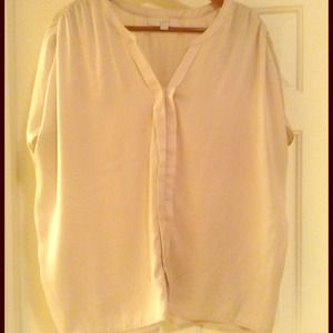 Cream silky blouse