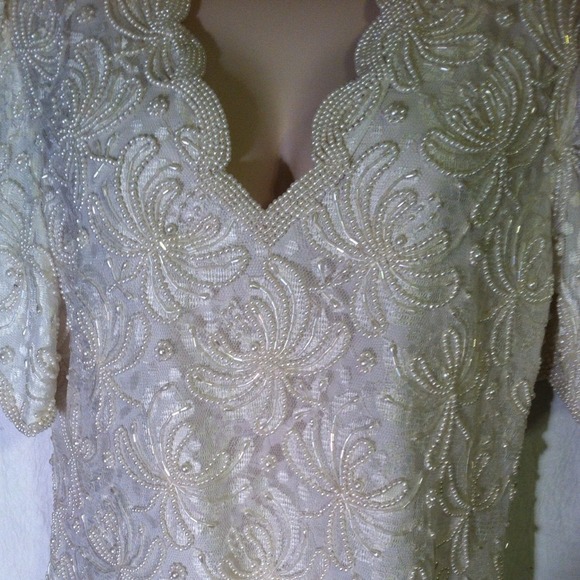 HOLD FOR LESLIE Laurence Kazan vintage beaded top