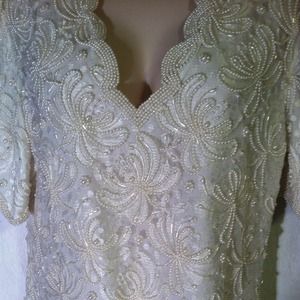 HOLD FOR LESLIE Laurence Kazan vintage beaded top