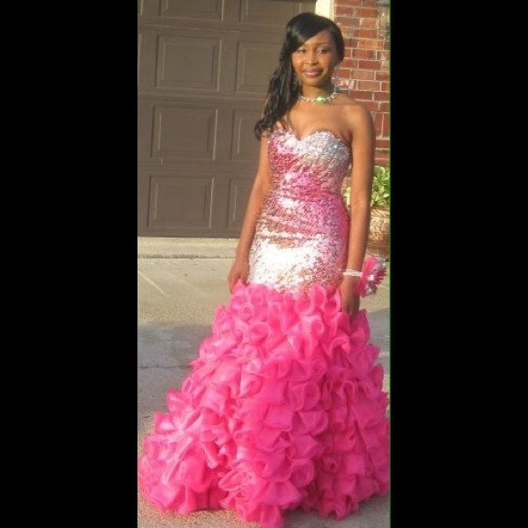 Party Time Formals Strapless Mermaid Gown - Picture 2 of 4