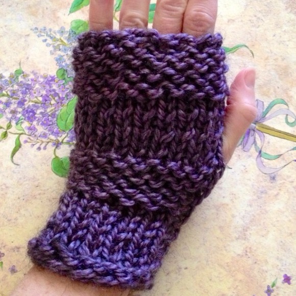 Organic Knitted Fingerless Long Wrist Warmer Glove