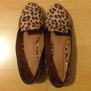 Leopard/cheetah loafers.