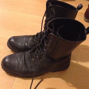 Vintage black combat boots