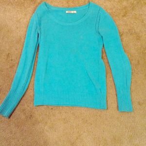 Blue knit sweater