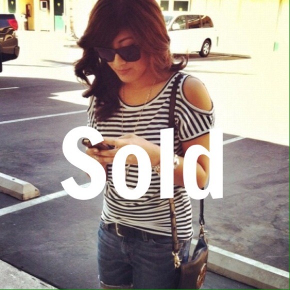 Stripe peek a boo top