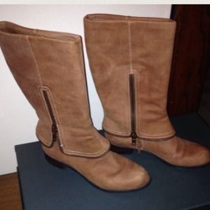 BCBG brown leather boot