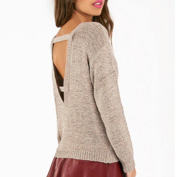 Tobi Warm Me Knit Sweater in Taupe