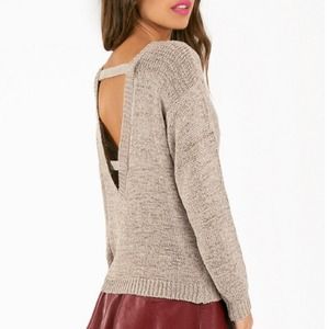Tobi Warm Me Knit Sweater in Taupe