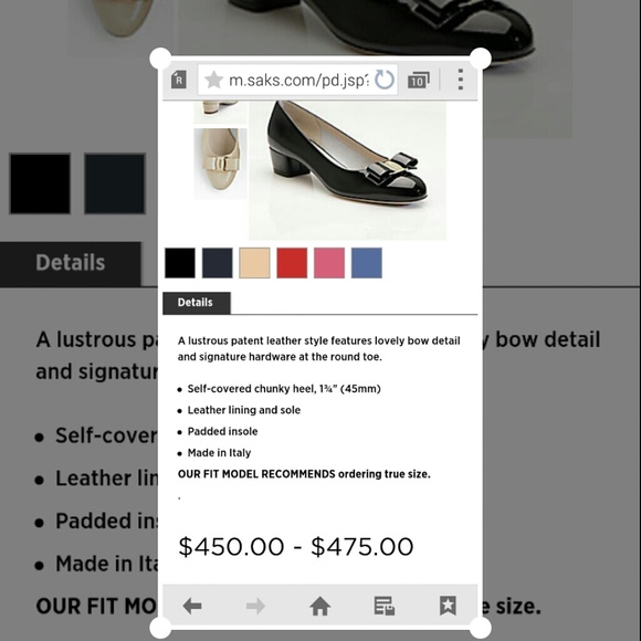 JUST REDUCED!Black/Ferragamo Patten leather shoes.
