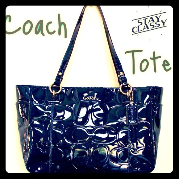 Coach Patent Leather Embossed Gallery Tote
