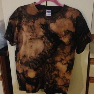 Handmade Cat Ribs Bleach T-Shirt One Of a Kind NEW