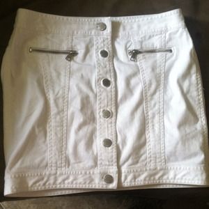White deim skirt from armani exchange