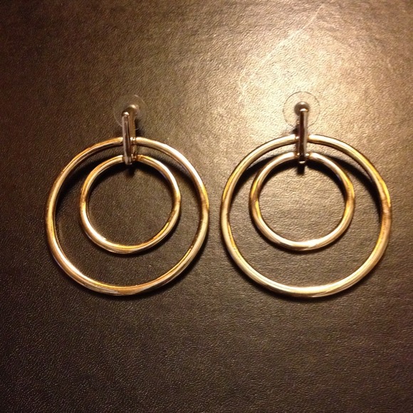 Gold Tone Hoop Earrings